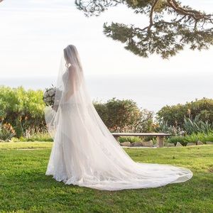 Erica Koesler folded bridal veil